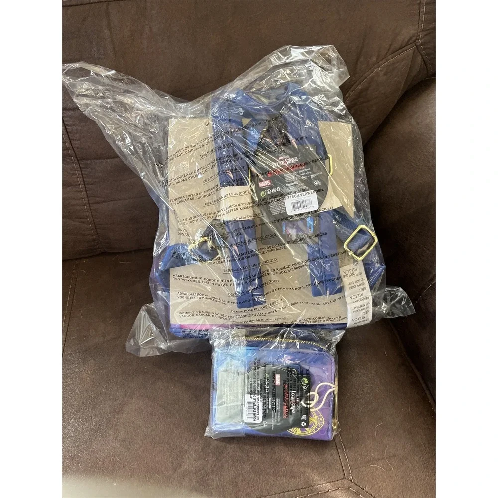 NWT Loungefly Marvel Comic Dr Strange Multiverse of Madness Wallet/Backpack set - Picture 12 of 12